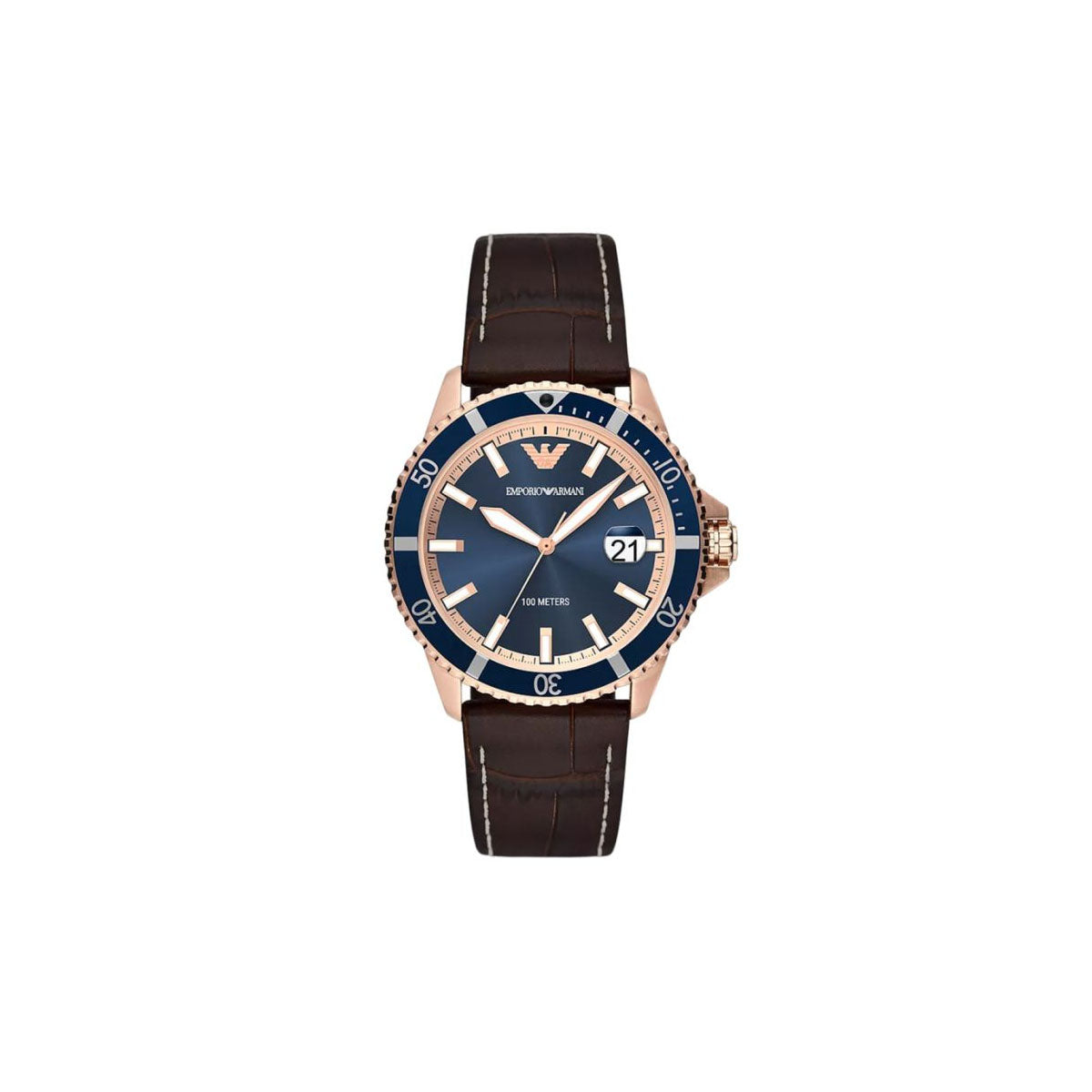 Emporio Armani AR11556 Men's Watch 42 Mm Brown